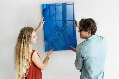 Quadro magnético para desenhar com tema de penas de pássaros