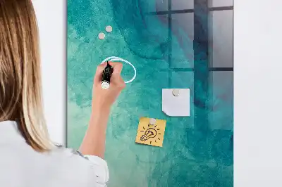 Quadro magnético com caneta tema abstração do mar