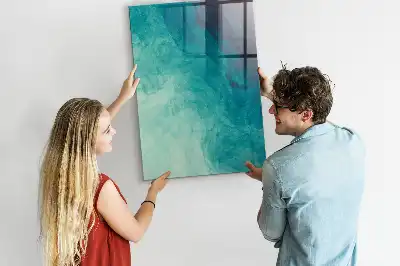 Quadro magnético com caneta tema abstração do mar