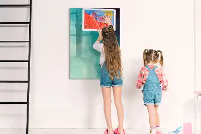 Quadro magnético com caneta tema abstração do mar