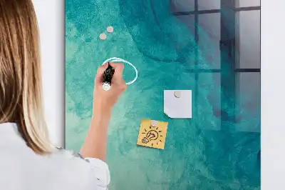 Quadro magnético com caneta tema abstração do mar
