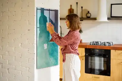 Quadro magnético com caneta tema abstração do mar