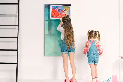 Quadro magnético com caneta tema abstração do mar