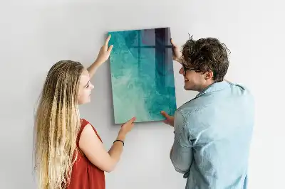 Quadro magnético com caneta tema abstração do mar