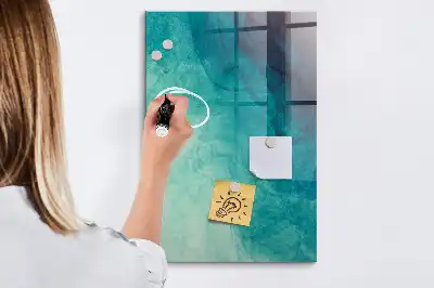 Quadro magnético com caneta tema abstração do mar