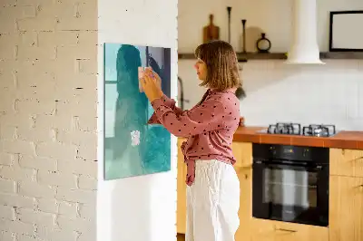 Quadro magnético com caneta tema abstração do mar