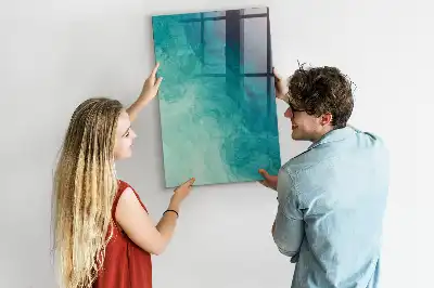 Quadro magnético com caneta tema abstração do mar