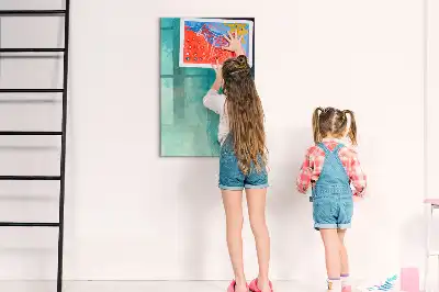 Quadro magnético com caneta tema abstração do mar