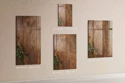 Quadro magnético com caneta em madeira rústica