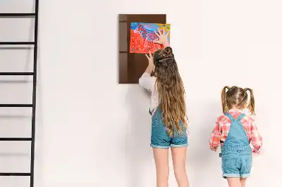 Quadro magnético para desenho na cor marrom
