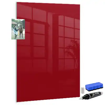 Quadro magnético com caneta na cor vermelha