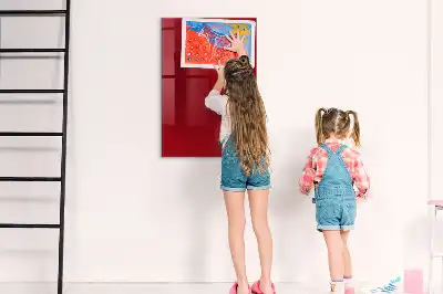 Quadro magnético com caneta na cor vermelha