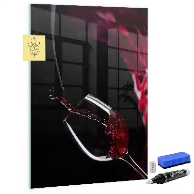 Quadro magnético para desenhar vinho derramado