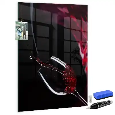 Quadro magnético para desenhar vinho derramado