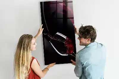 Quadro magnético para desenhar vinho derramado