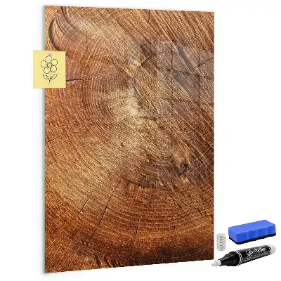 Quadro magnético com caneta estampa de corte transversal de tronco