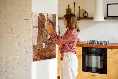 Quadro magnético com caneta estampa de corte transversal de tronco