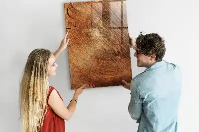 Quadro magnético com caneta estampa de corte transversal de tronco