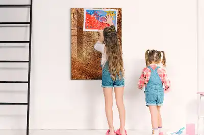 Quadro magnético com caneta estampa de corte transversal de tronco