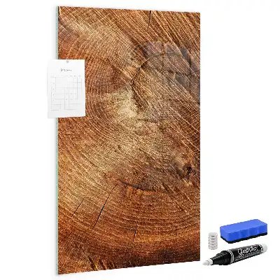 Quadro magnético com caneta estampa de corte transversal de tronco