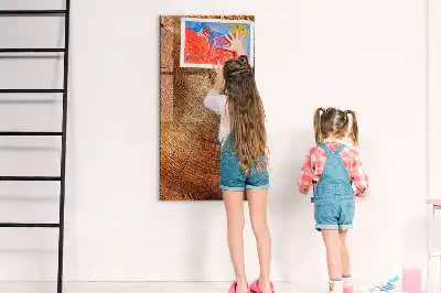 Quadro magnético com caneta estampa de corte transversal de tronco