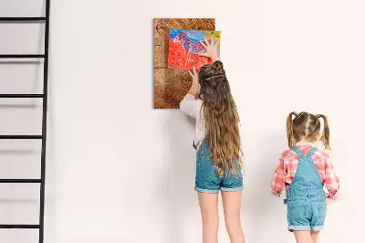 Quadro magnético com caneta estampa de corte transversal de tronco