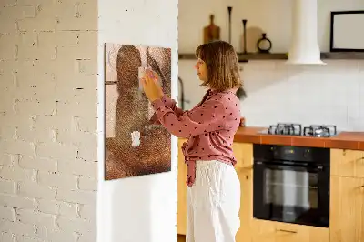 Quadro magnético com caneta estampa de corte transversal de tronco