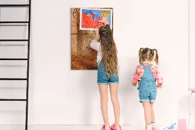 Quadro magnético com caneta estampa de corte transversal de tronco