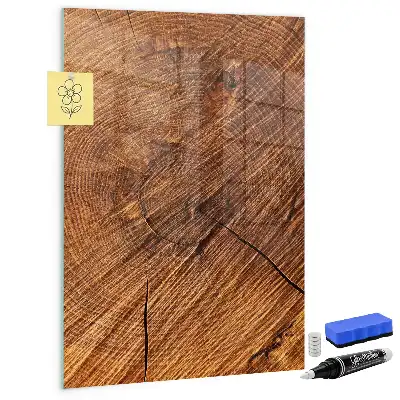 Quadro magnético para desenhar em tom quente de madeira