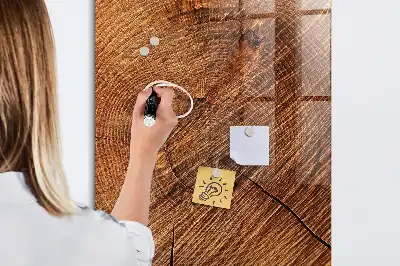 Quadro magnético para desenhar em tom quente de madeira