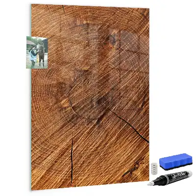 Quadro magnético para desenhar em tom quente de madeira