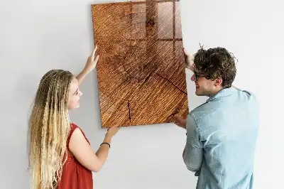 Quadro magnético para desenhar em tom quente de madeira