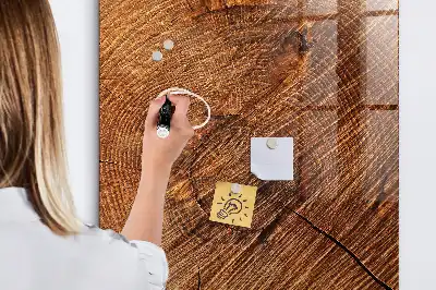 Quadro magnético para desenhar em tom quente de madeira
