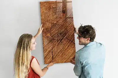 Quadro magnético para desenhar em tom quente de madeira