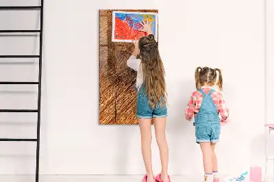 Quadro magnético para desenhar em tom quente de madeira