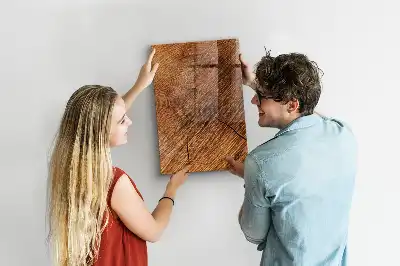 Quadro magnético para desenhar em tom quente de madeira
