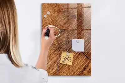 Quadro magnético para desenhar em tom quente de madeira