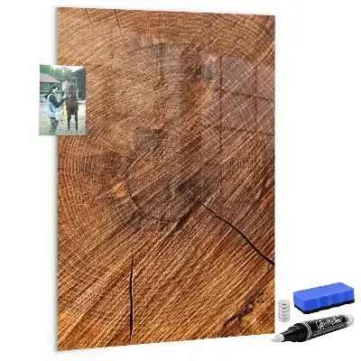 Quadro magnético para desenhar em tom quente de madeira