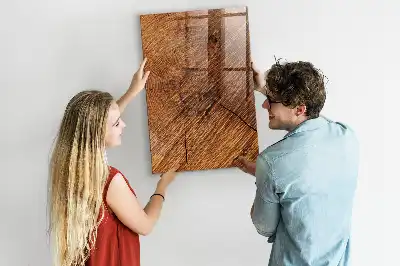 Quadro magnético para desenhar em tom quente de madeira