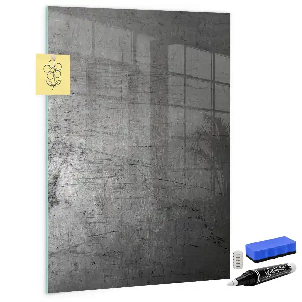 Quadro magnético com caneta acabamento em metal riscado