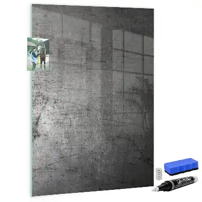 Quadro magnético com caneta acabamento em metal riscado