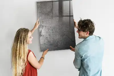 Quadro magnético com caneta acabamento em metal riscado