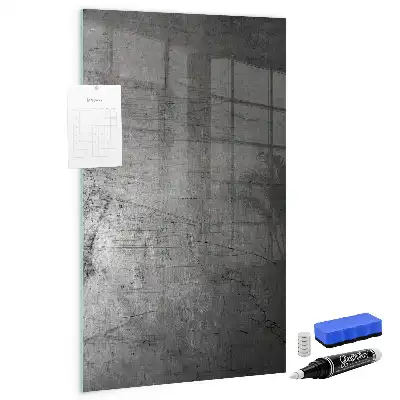 Quadro magnético com caneta acabamento em metal riscado