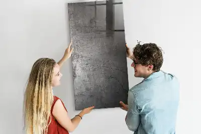 Quadro magnético com caneta acabamento em metal riscado