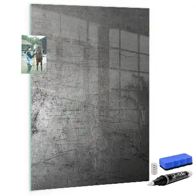 Quadro magnético com caneta acabamento em metal riscado