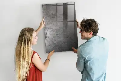 Quadro magnético com caneta acabamento em metal riscado