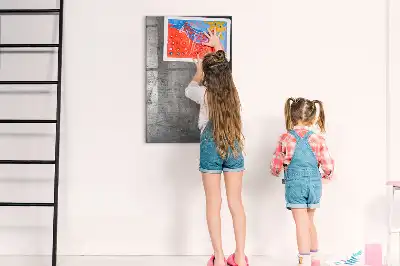 Quadro magnético com caneta acabamento em metal riscado