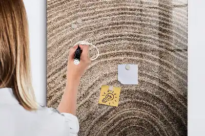 Quadro magnético educativo com caneta tema anéis de crescimento da madeira