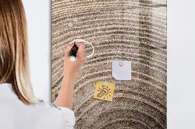 Quadro magnético educativo com caneta tema anéis de crescimento da madeira