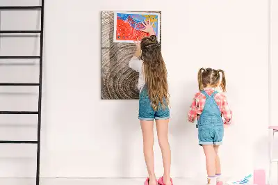 Quadro magnético educativo com caneta tema anéis de crescimento da madeira